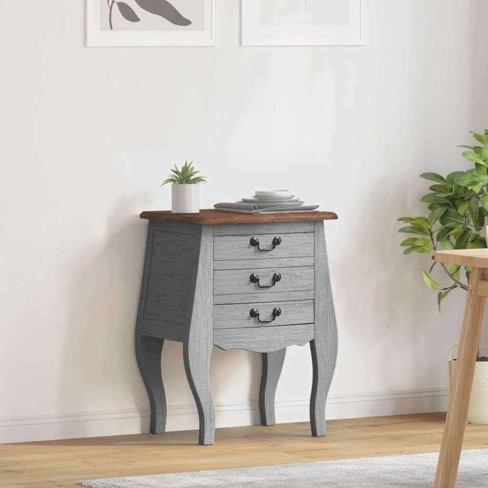 vidaXL Sängbord massivt mahognyträ 48x35x64 cm