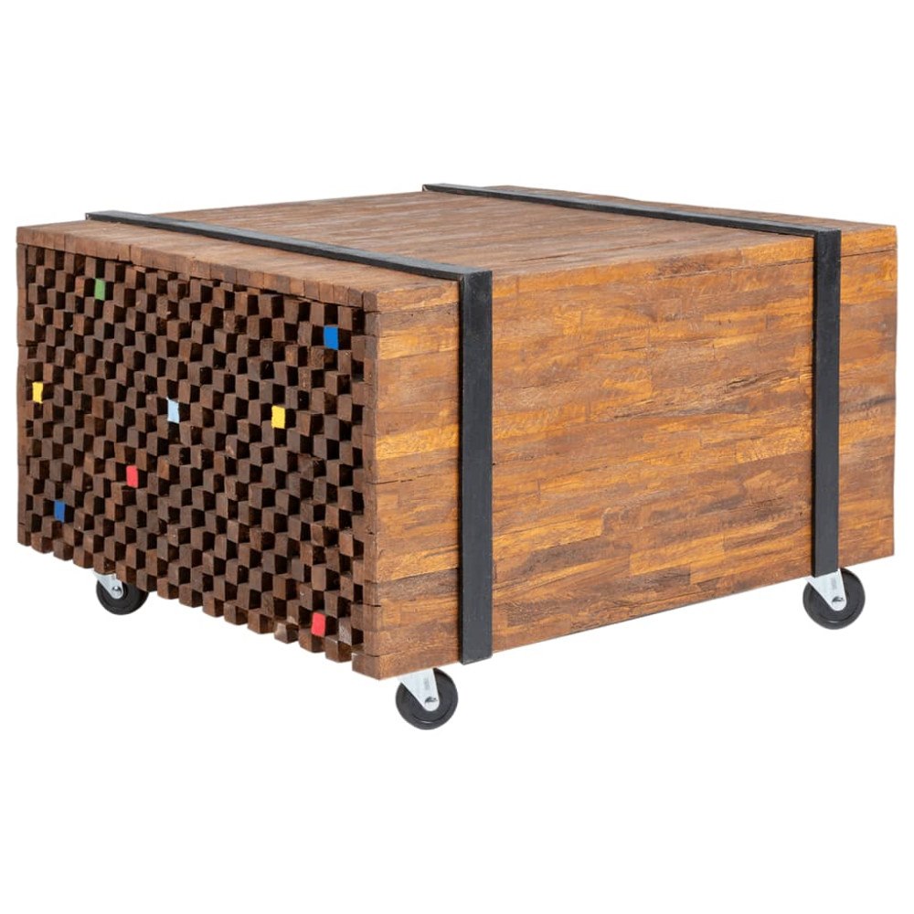 vidaXL Sidobord teak 60x60x38 cm