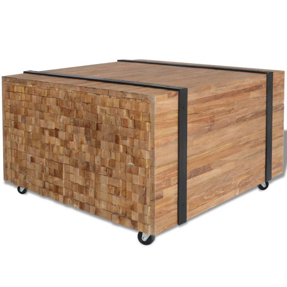 vidaXL Sidobord teak 60x60x38 cm