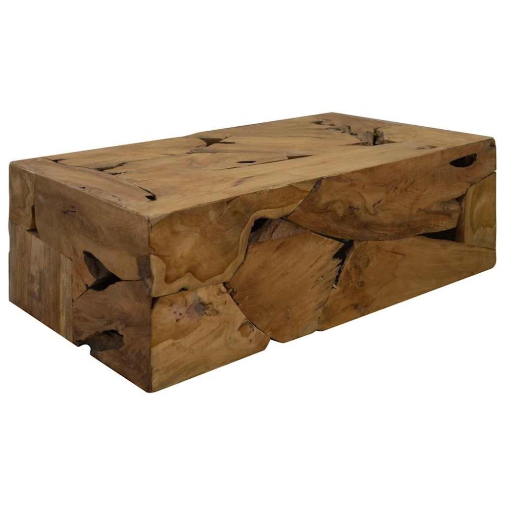 vidaXL Soffbord 90x50x30 cm äkta teak brun