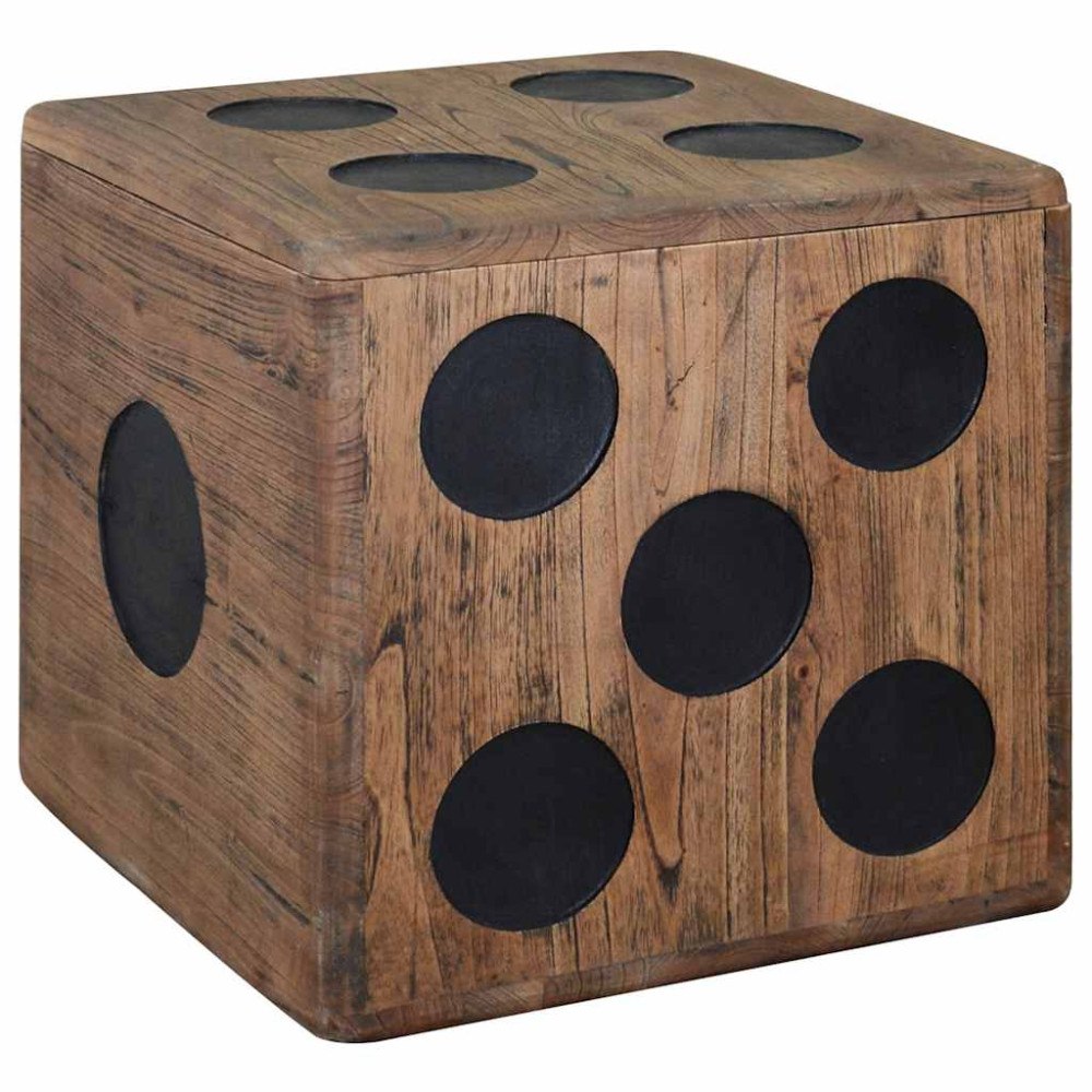 vidaXL Förvaringsbox mindi-trä 40x40x40 cm tärningsdesign
