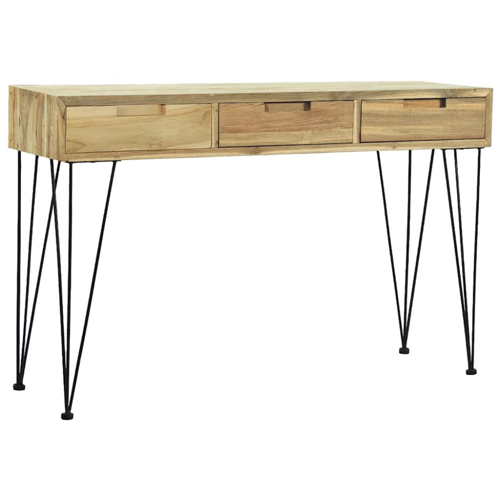 vidaXL Konsolbord 120x35x76 cm massiv teak