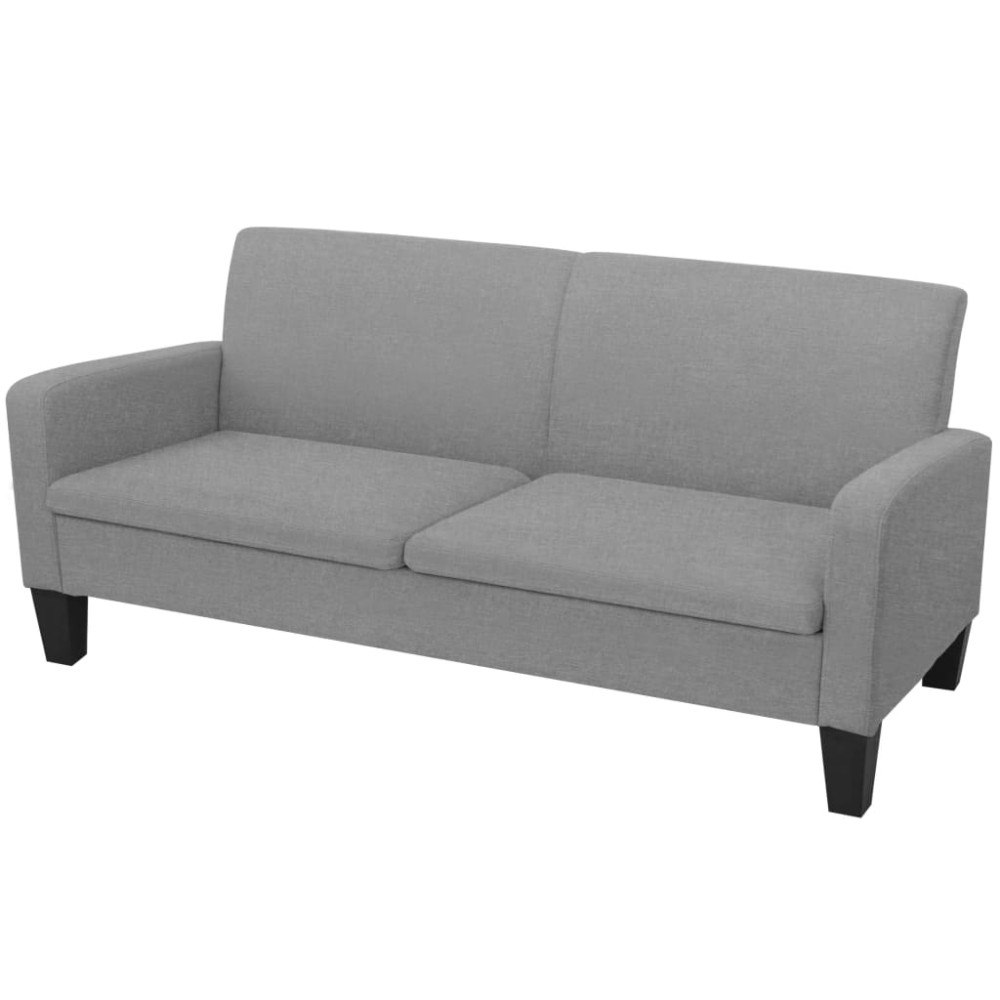 vidaXL 3-sitssoffa 180x65x76 cm ljusgrå