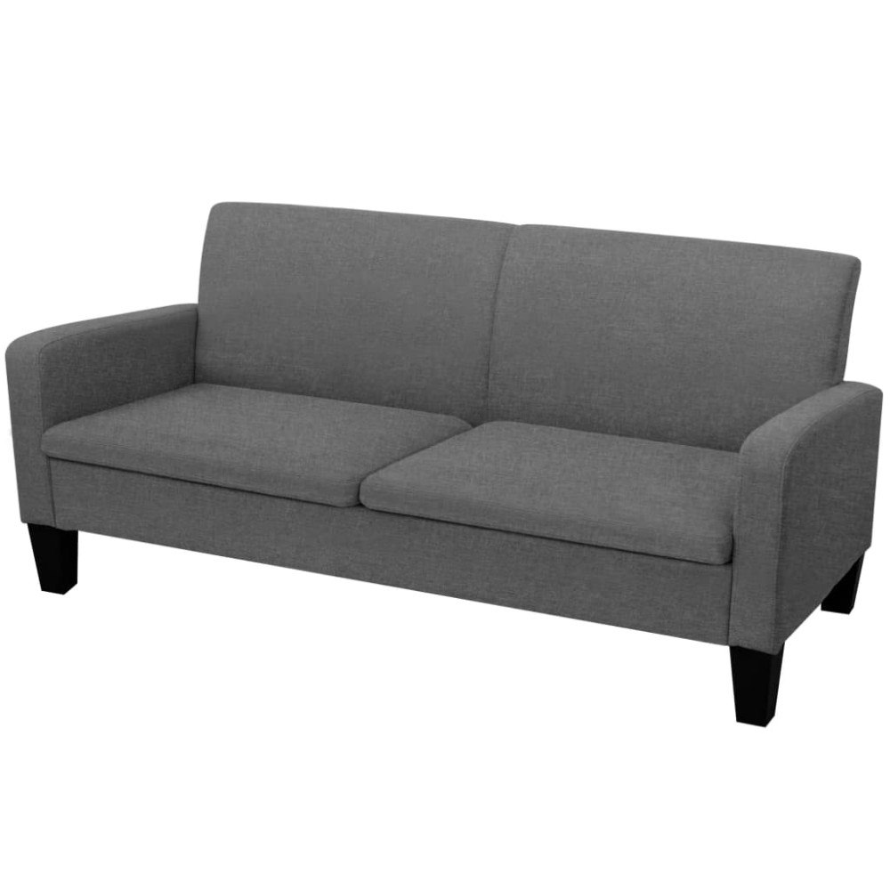 vidaXL 3-sitssoffa 180x65x76 cm mörkgrå