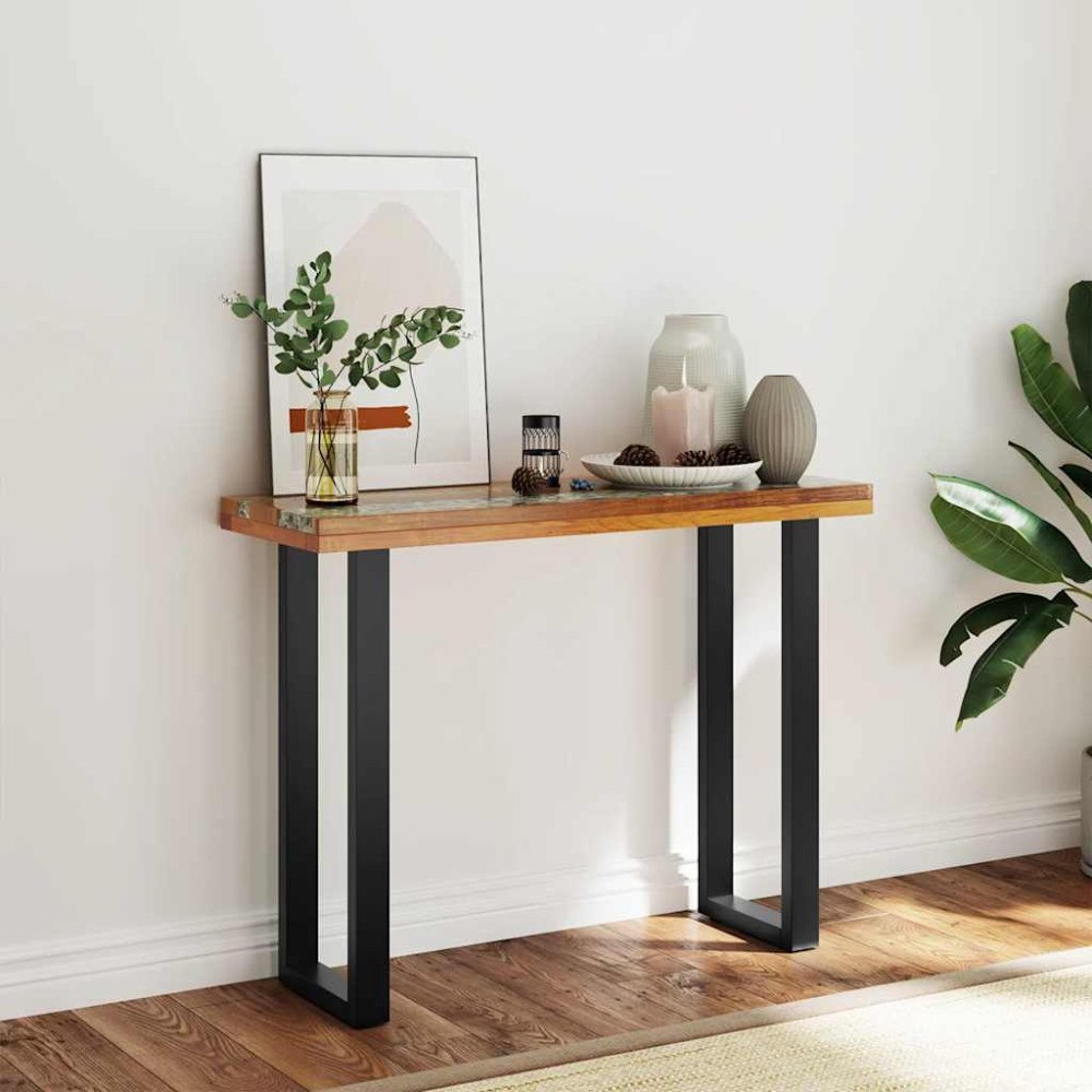 vidaXL Konsolbord i teak 100x35x75 cm