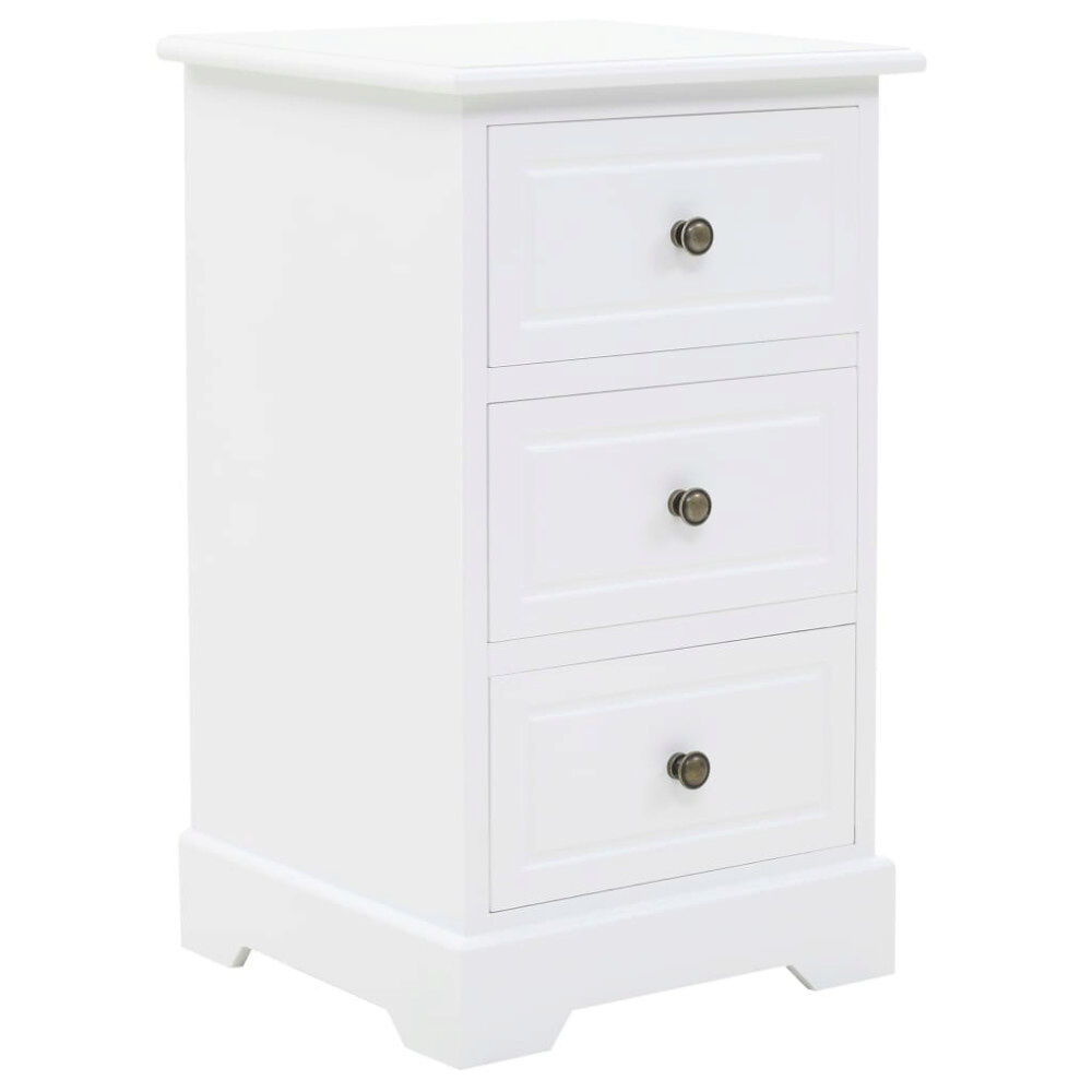 vidaXL Nattduksbord MDF och furu 35x32x59 cm