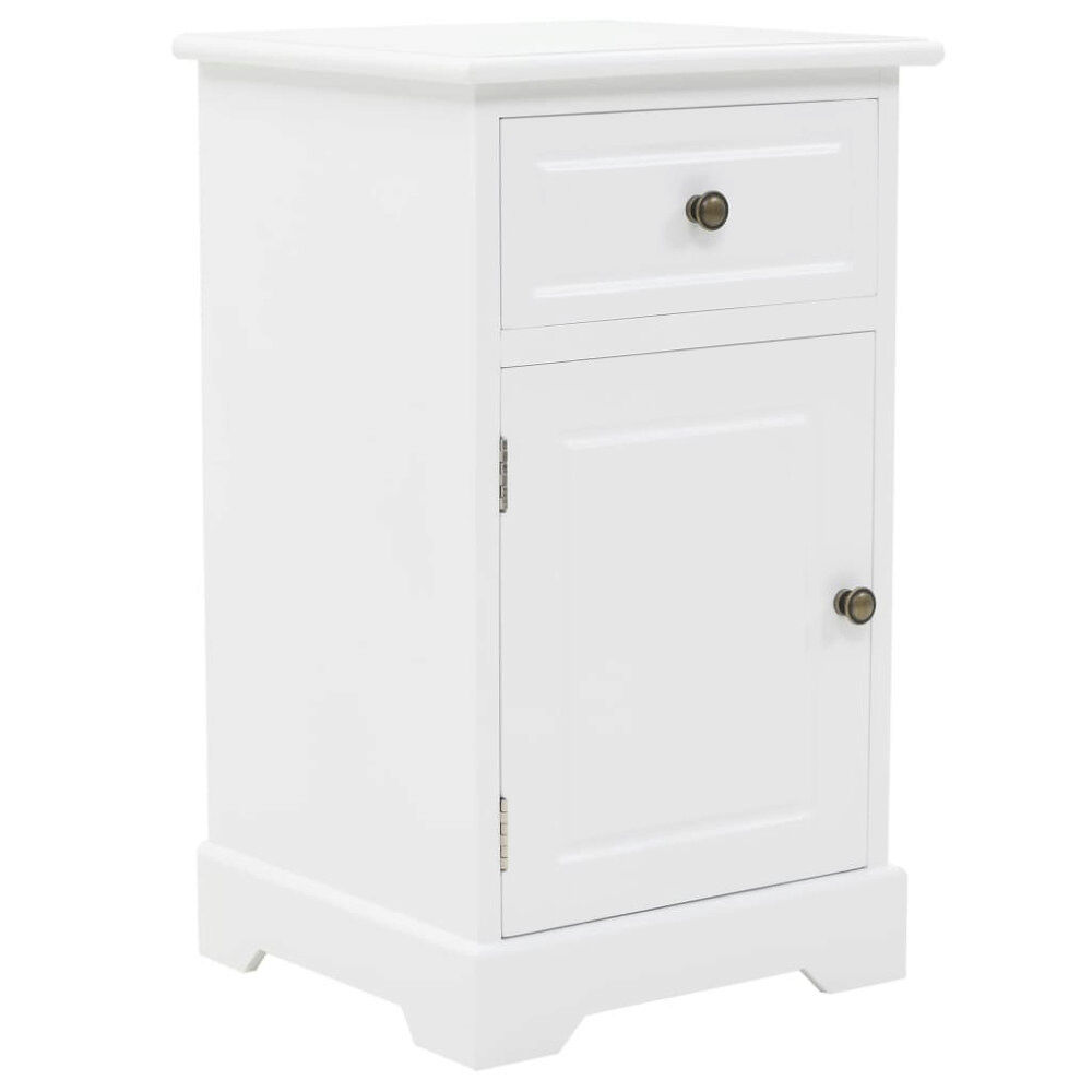 vidaXL Nattduksbord MDF och furu 35x32x59 cm