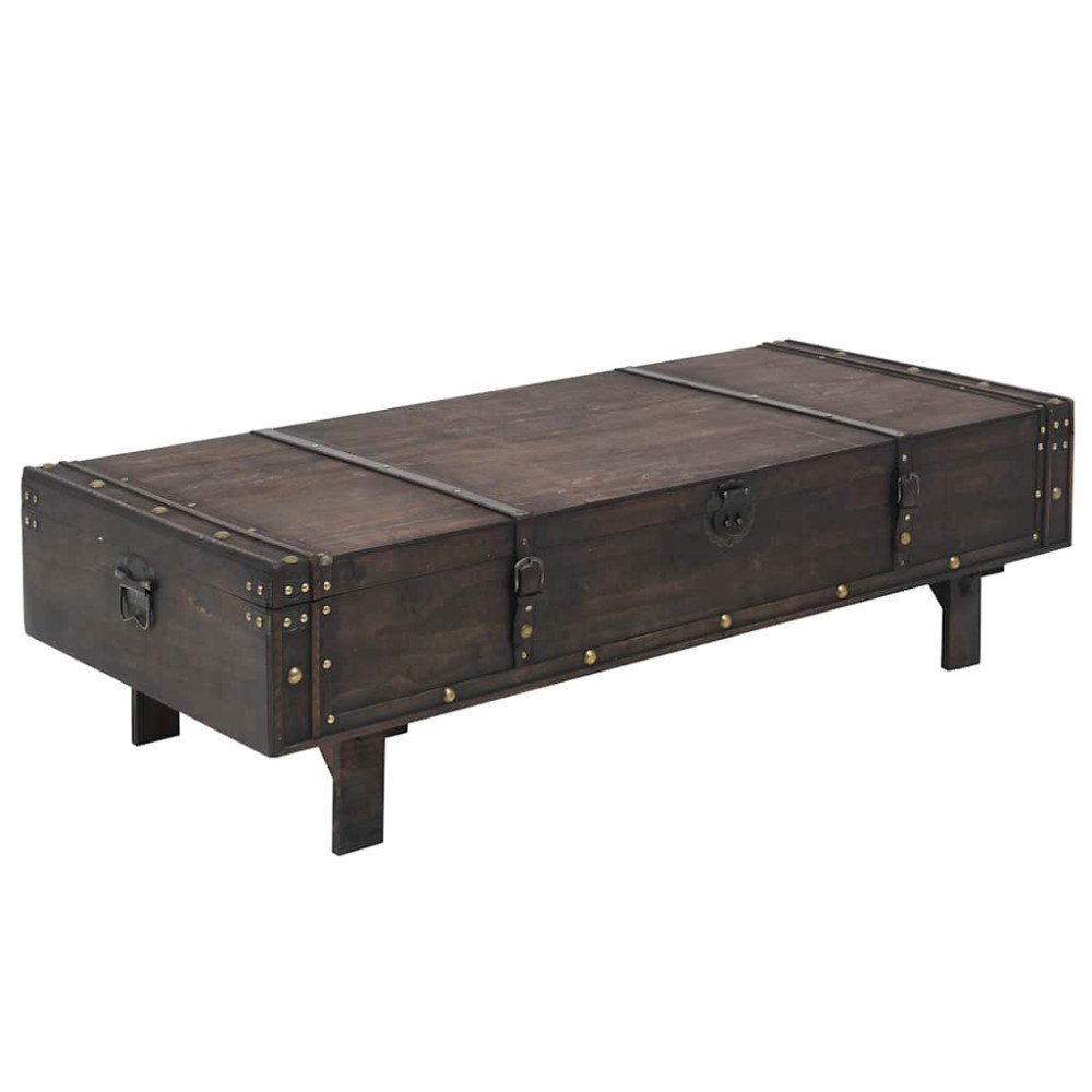 vidaXL Soffbord plywood i vintagestil 120x55x35 cm