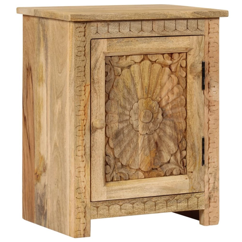 vidaXL Sängbord massivt mangoträ 40x30x50 cm