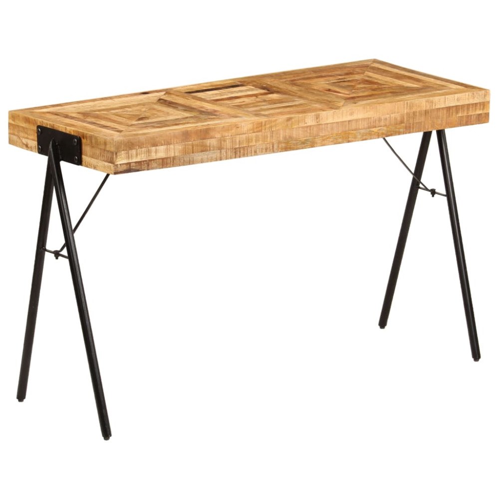 vidaXL Skrivbord massivt mangoträ 118x50x75 cm