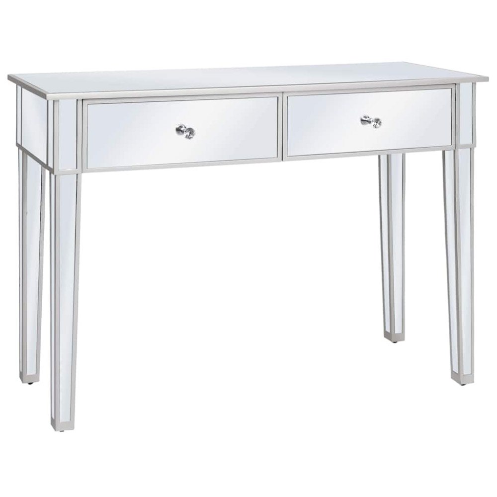 vidaXL Konsolbord spegel MDF och glas 106,5x38x76,5 cm