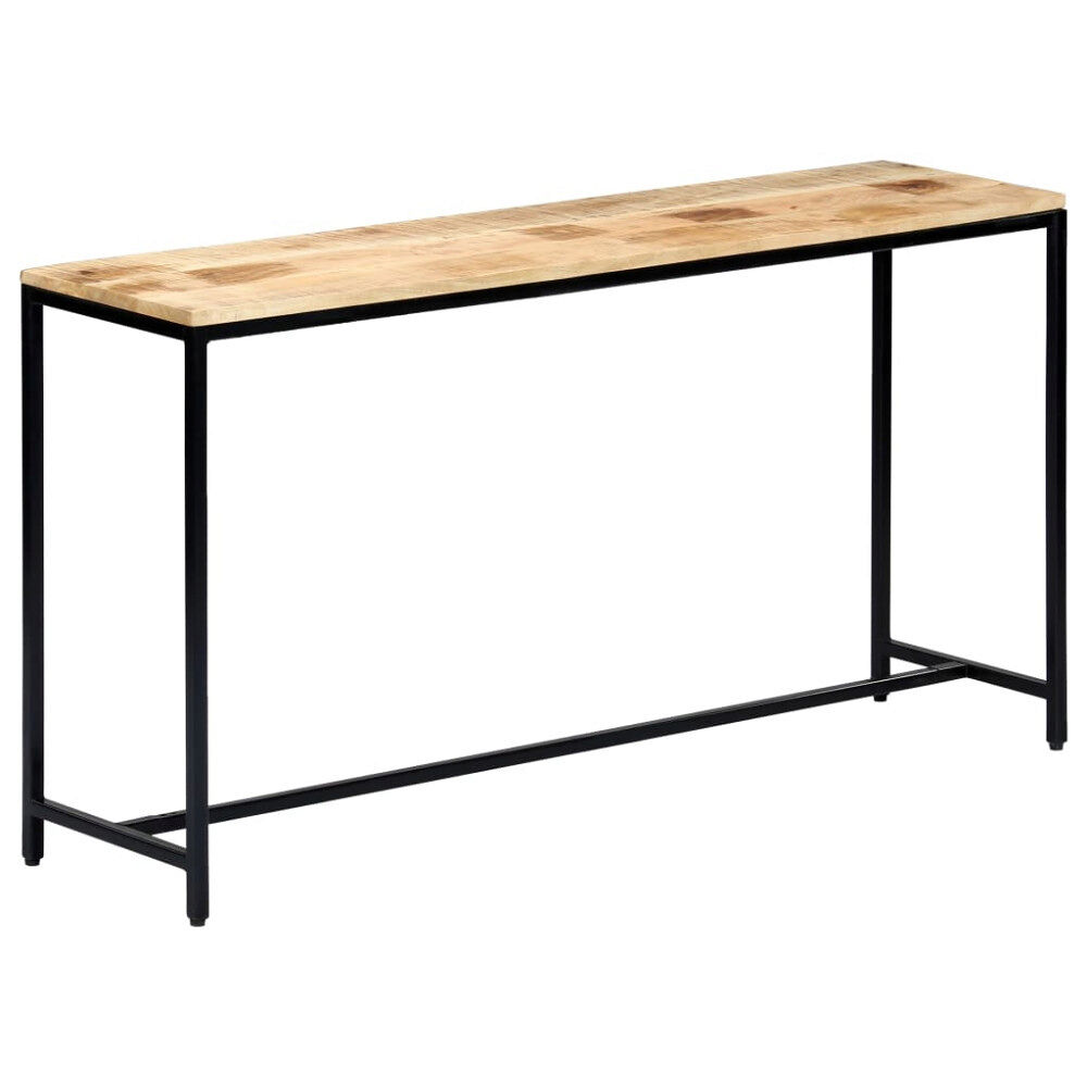 vidaXL Avlastningsbord 140x35x76 cm massivt grovt mangoträ