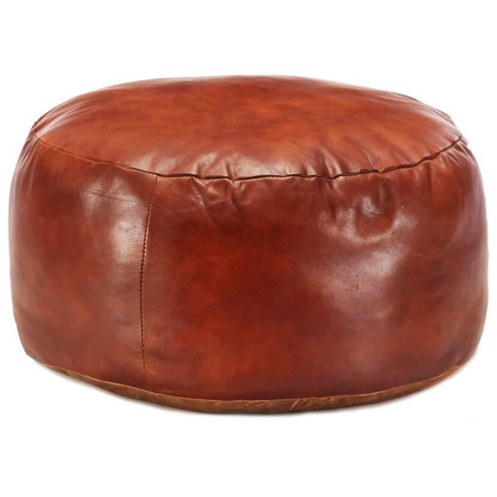 vidaXL Sittpuff brun 60x30 cm äkta getskinn