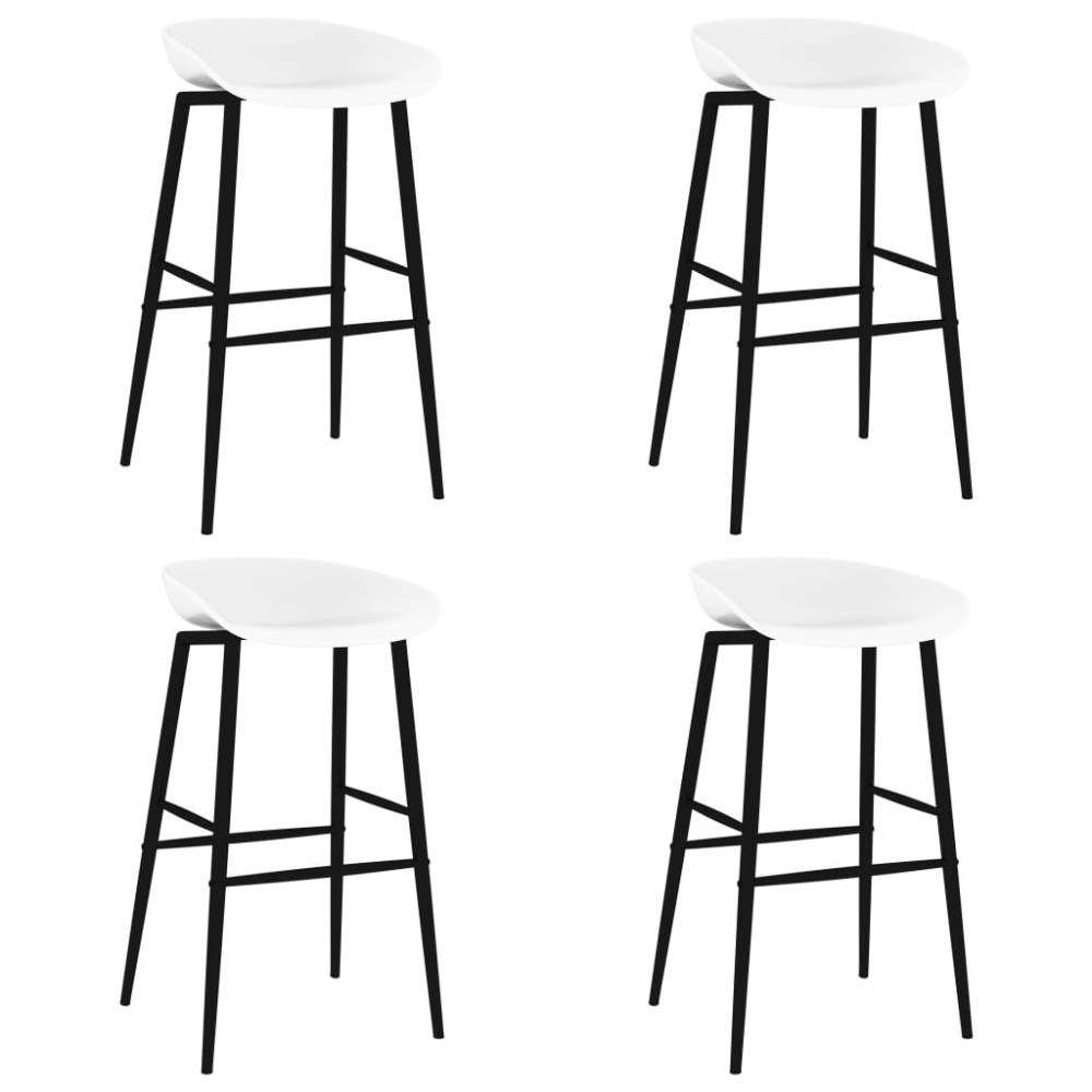 vidaXL Barstolar 4 st vit