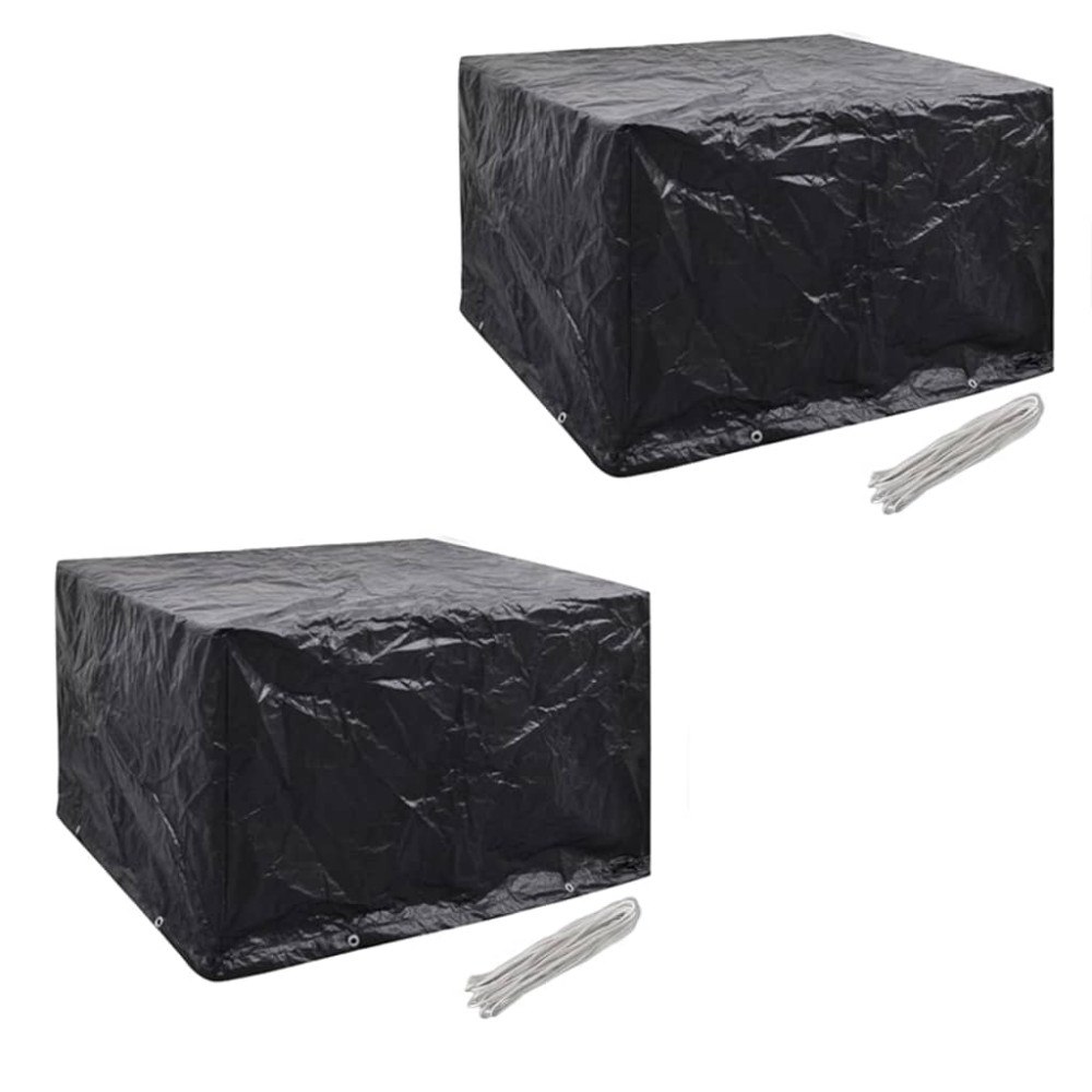 vidaXL Överdrag för trädgårdsmöbler 2 st 8 öljetter 113x113cm
