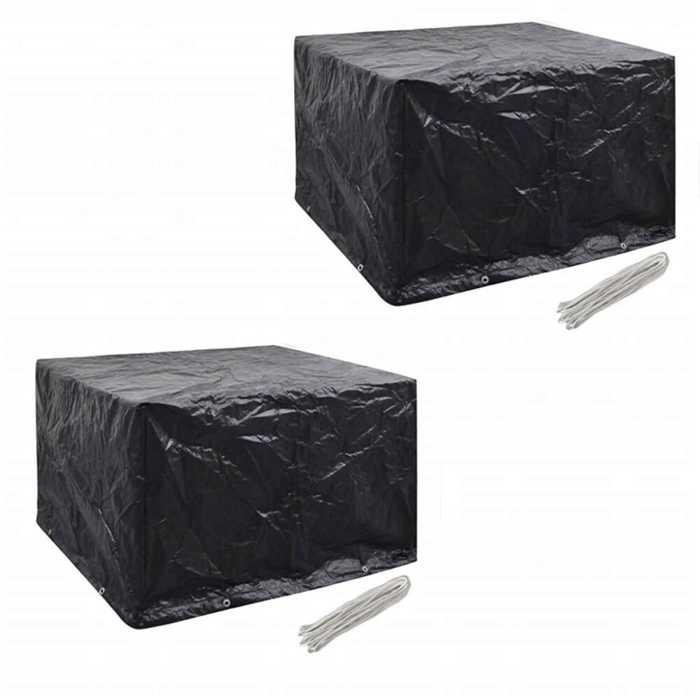vidaXL Överdrag för trädgårdsmöbler 2 st 8 öljetter 113x113cm