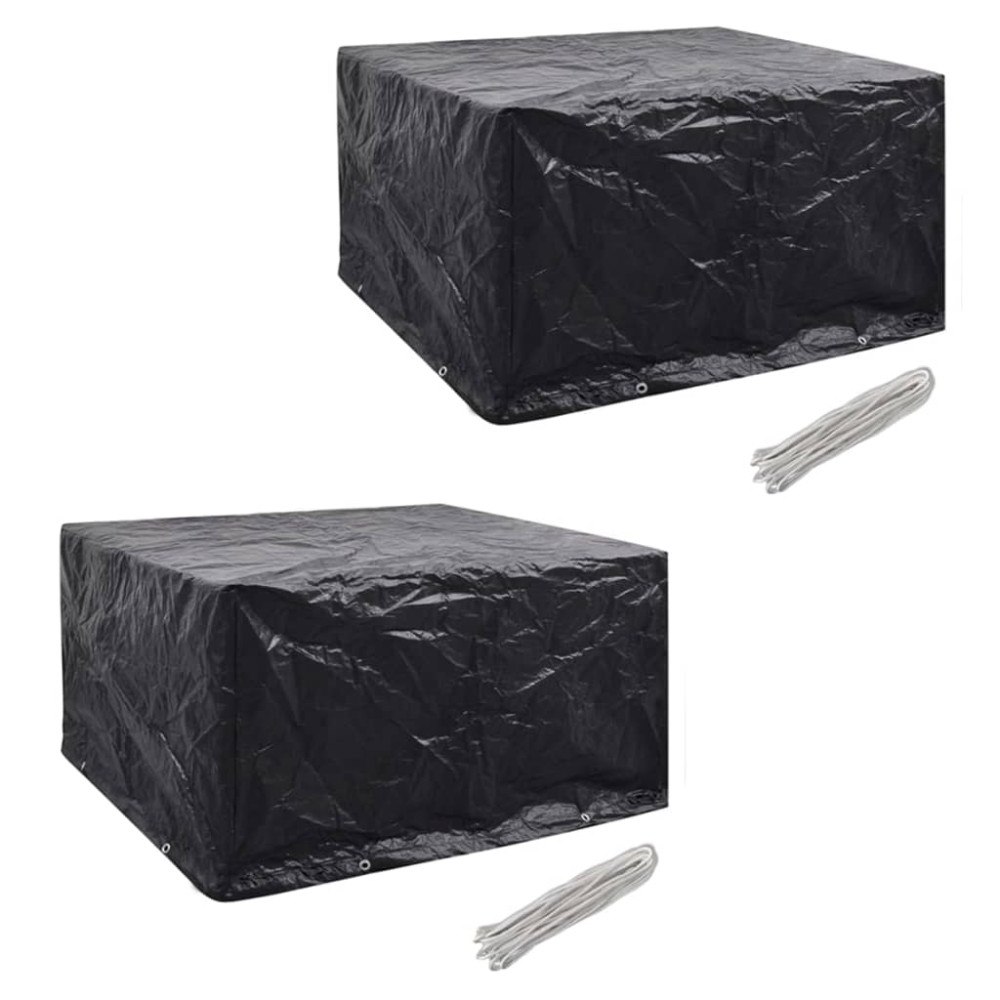 vidaXL Överdrag för trädgårdsmöbler 2 st 8 öljetter 172x113cm