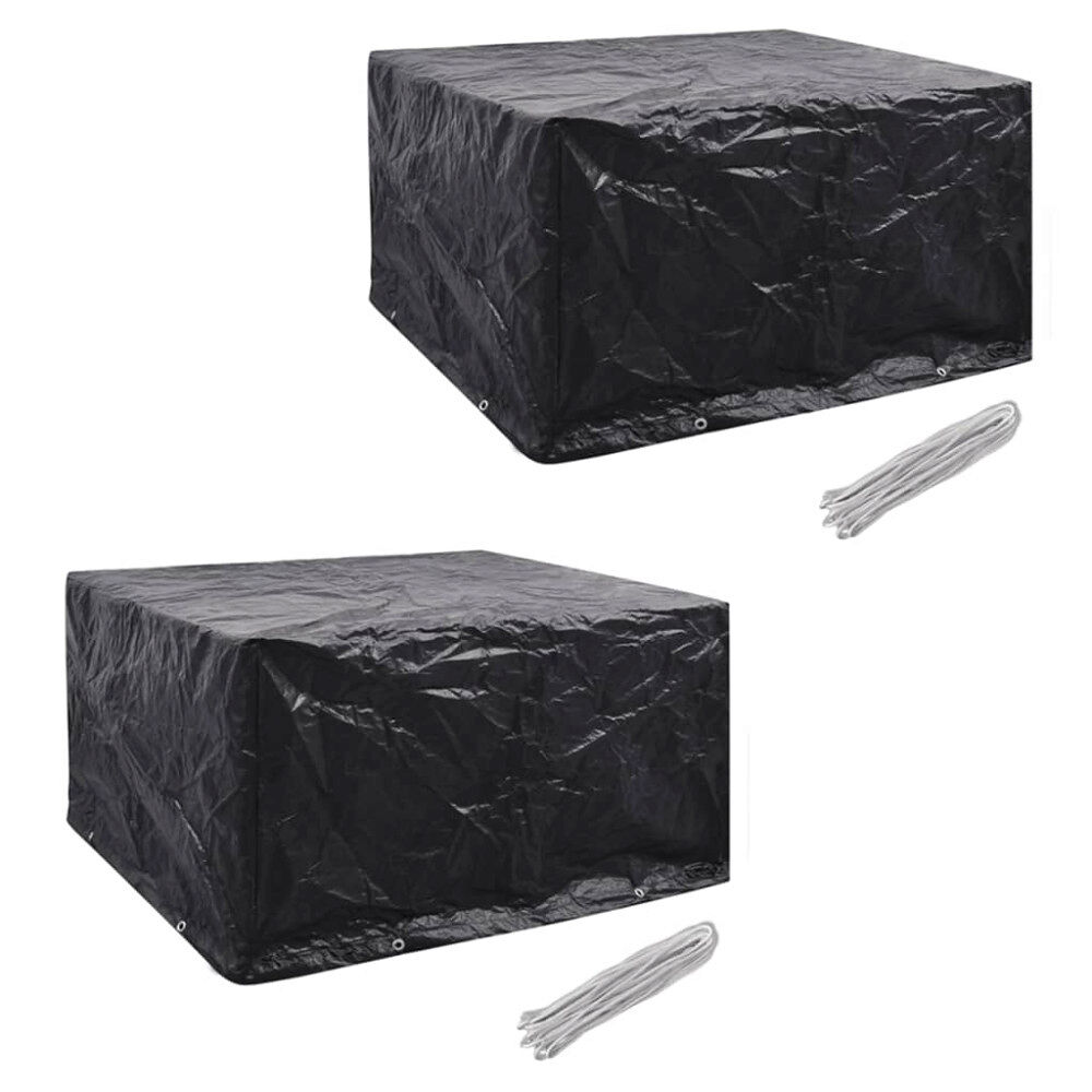 vidaXL Överdrag för trädgårdsmöbler 2 st 8 öljetter 172x113cm