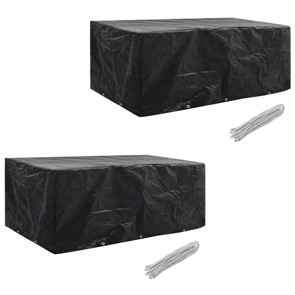 vidaXL Överdrag för trädgårdsmöbler 2 st 10 öljetter 229x113cm