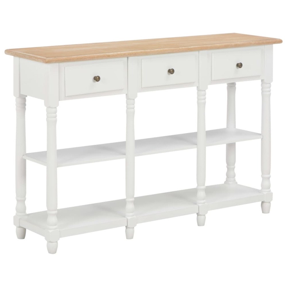 vidaXL Konsolbord vit 120x30x76 cm MDF