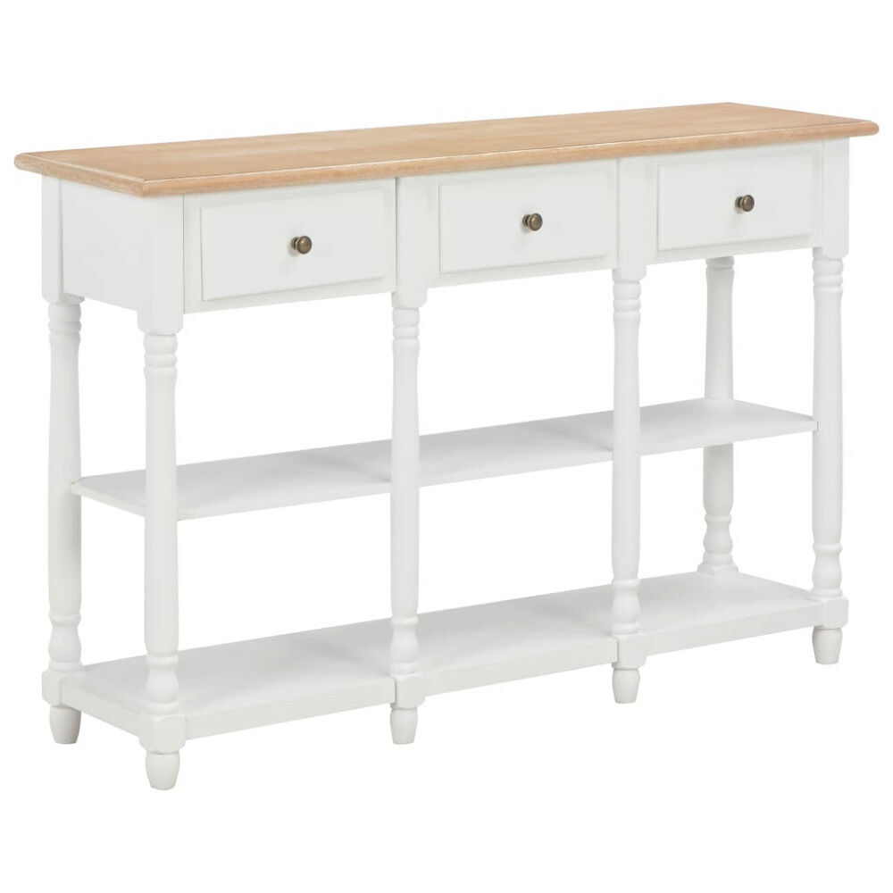 vidaXL Konsolbord vit 120x30x76 cm MDF