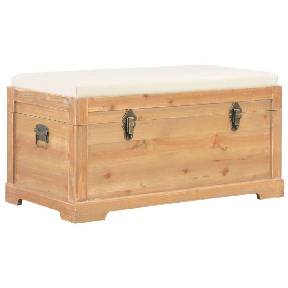 vidaXL Förvaringskista med dyna 80x40x40 cm MDF