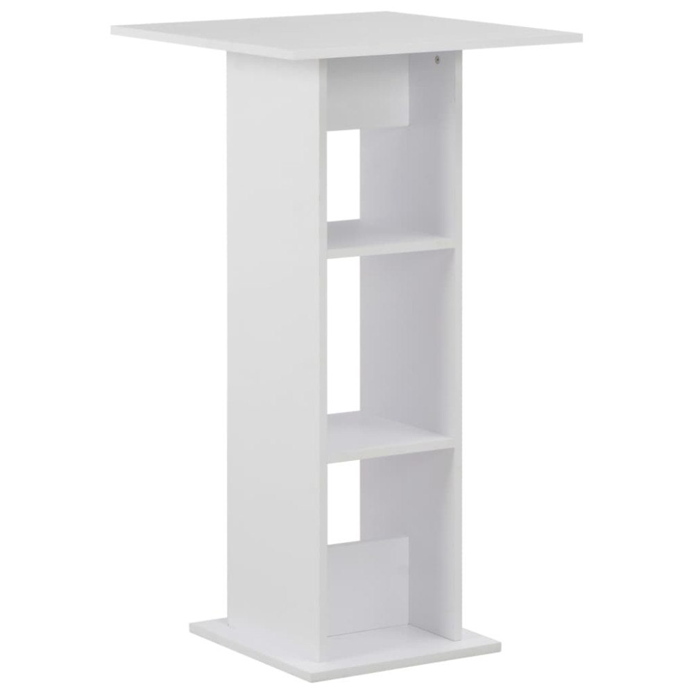 vidaXL Barbord vit 60x60x110 cm