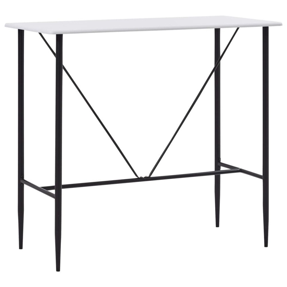vidaXL Barbord vit 120x60x110 cm MDF