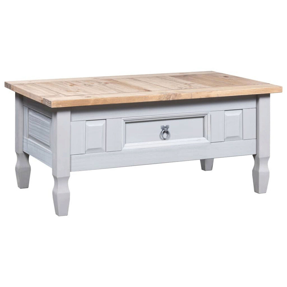 vidaXL Soffbord mexikansk coronastil furu grå 100x55x44 cm