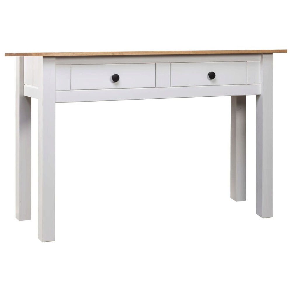 vidaXL Avlastningsbord vit 110x40x72 cm massiv furu panama