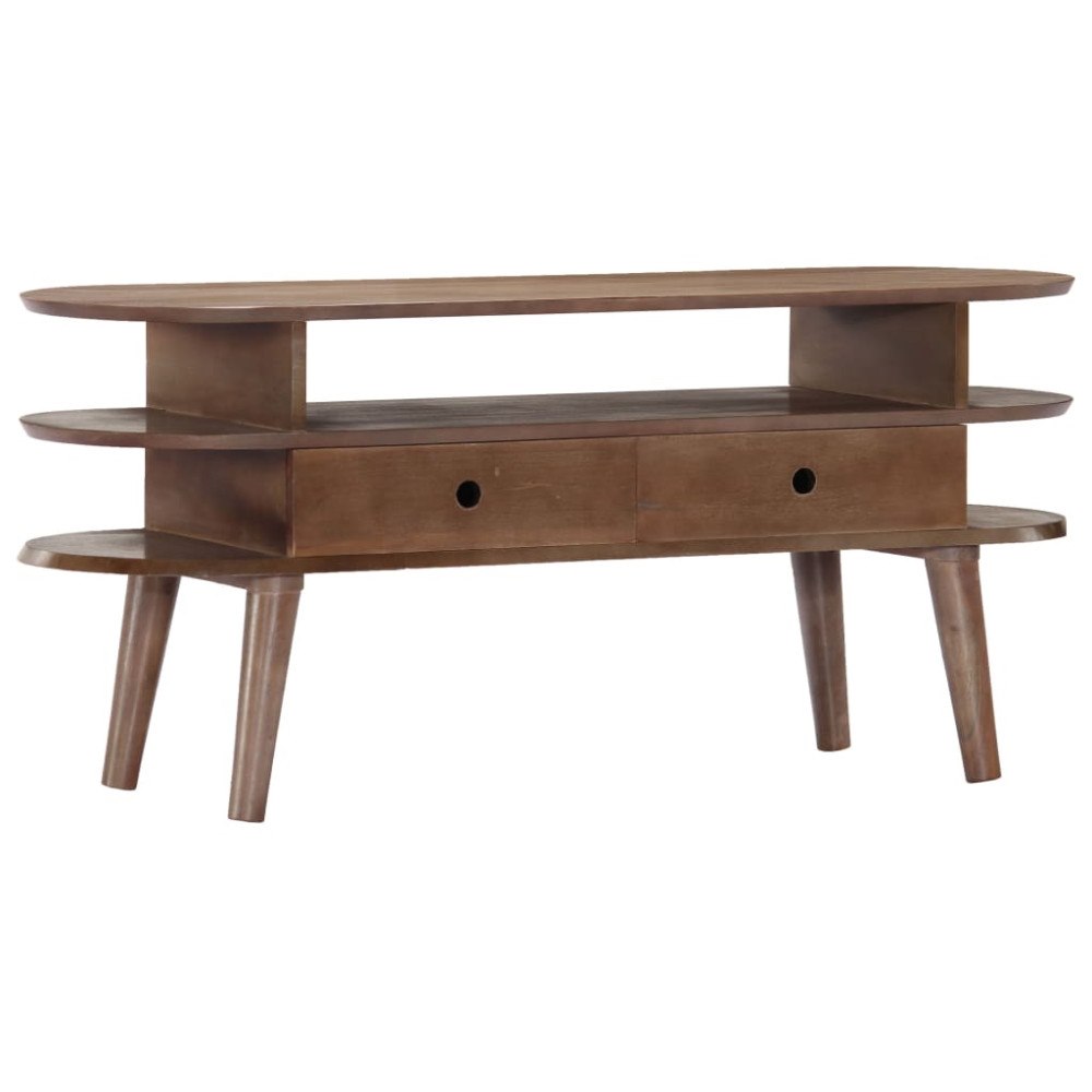 vidaXL TV-bänk 110x35x50 cm massivt återvunnet akaciaträ