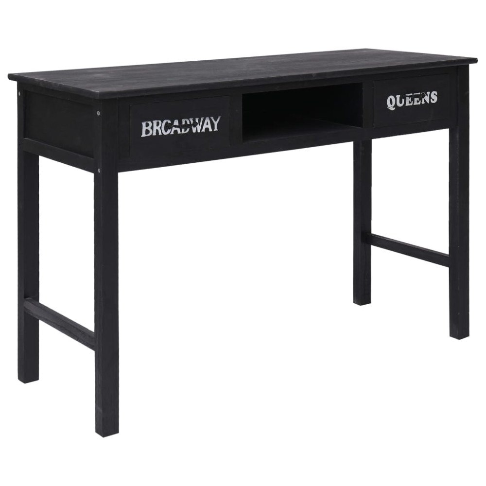 vidaXL Avlastningsbord svart 110x45x76 cm trä