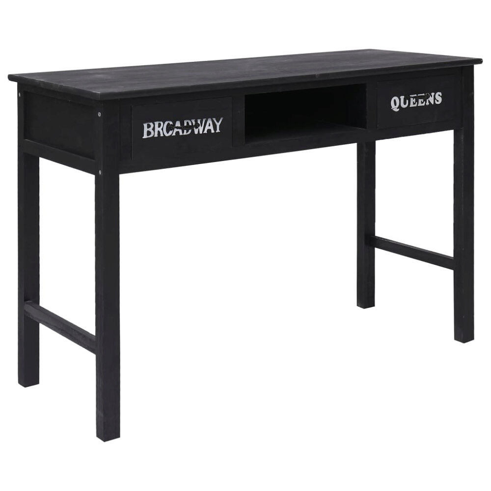 vidaXL Avlastningsbord svart 110x45x76 cm trä