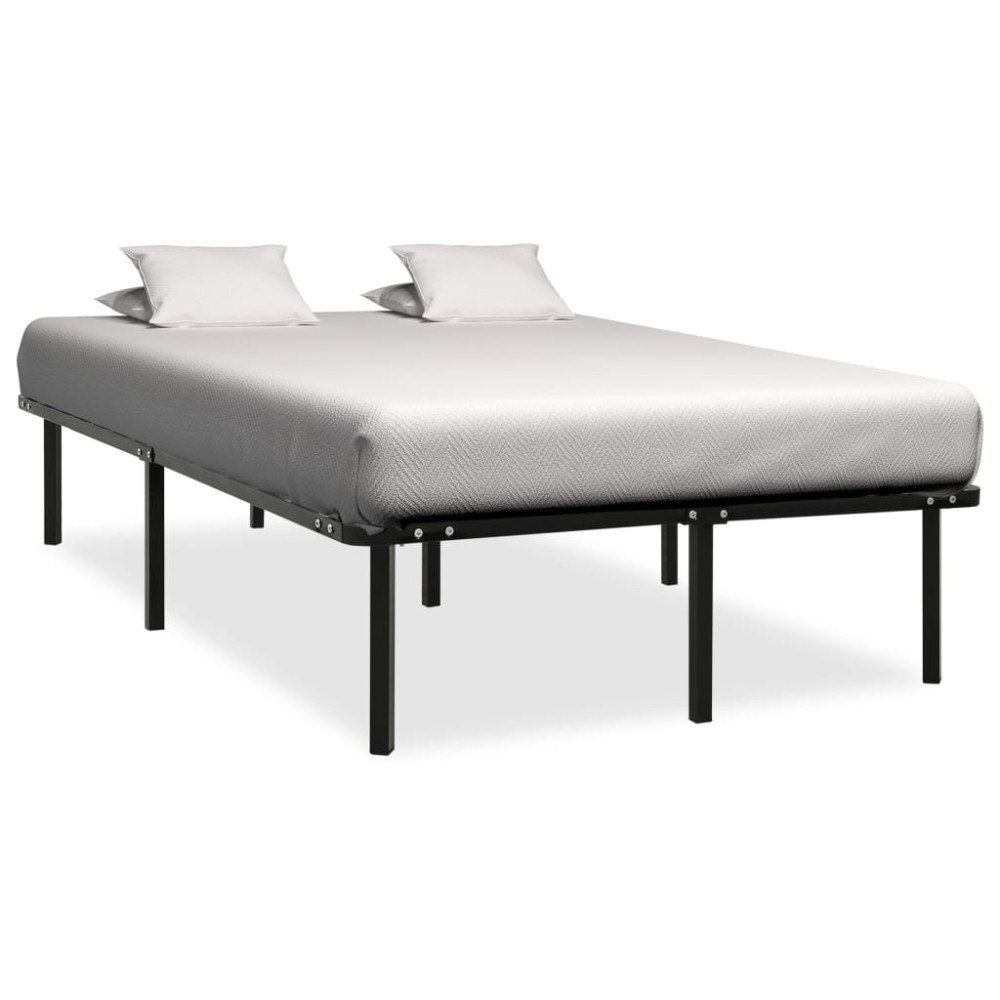 vidaXL Sängram utan madrass svart metall 200x200 cm