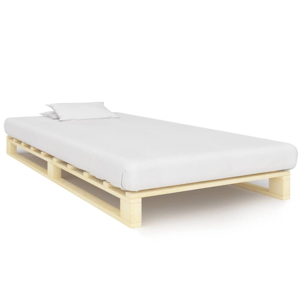 vidaXL Pallsäng utan madrass massiv furu 90x200 cm