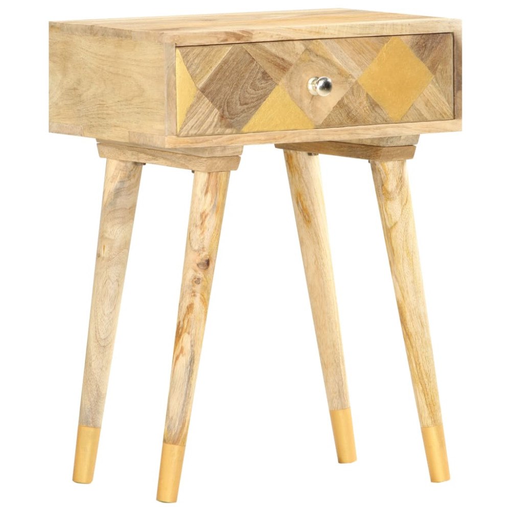 vidaXL Sängbord 43x30x58 cm massivt mangoträ