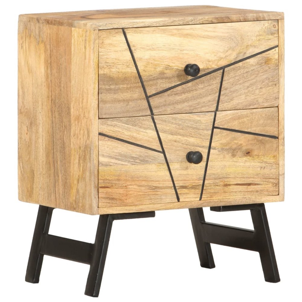 vidaXL Sängbord 40x30x50 cm massivt mangoträ