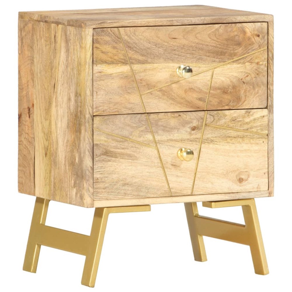 vidaXL Sängbord 40x30x50 cm massivt mangoträ