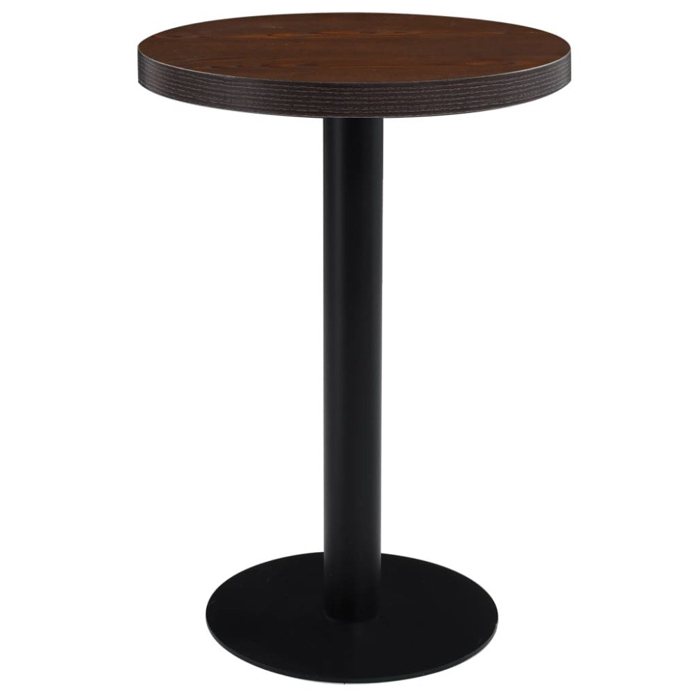 vidaXL Bistrobord mörkbrun 60 cm MDF