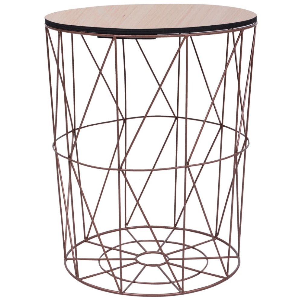 vidaXL Soffbord koppar Ø 47 cm