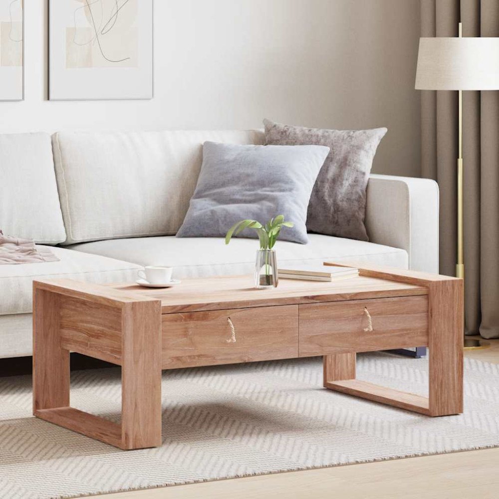 vidaXL Soffbord 110x60x40 cm massiv teak