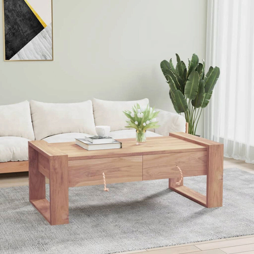 vidaXL Soffbord 110x60x40 cm massiv teak