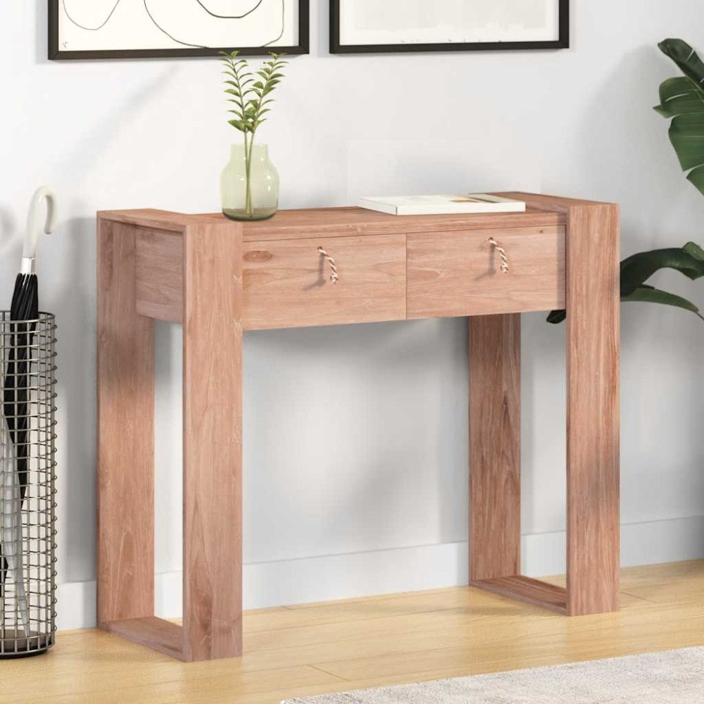 vidaXL Avlastningsbord 90x35x75 cm massiv teak