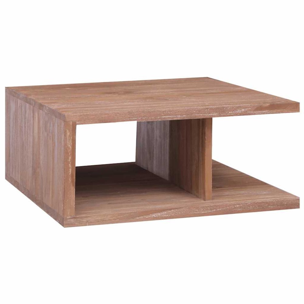 vidaXL Soffbord 70x70x30 cm massiv teak