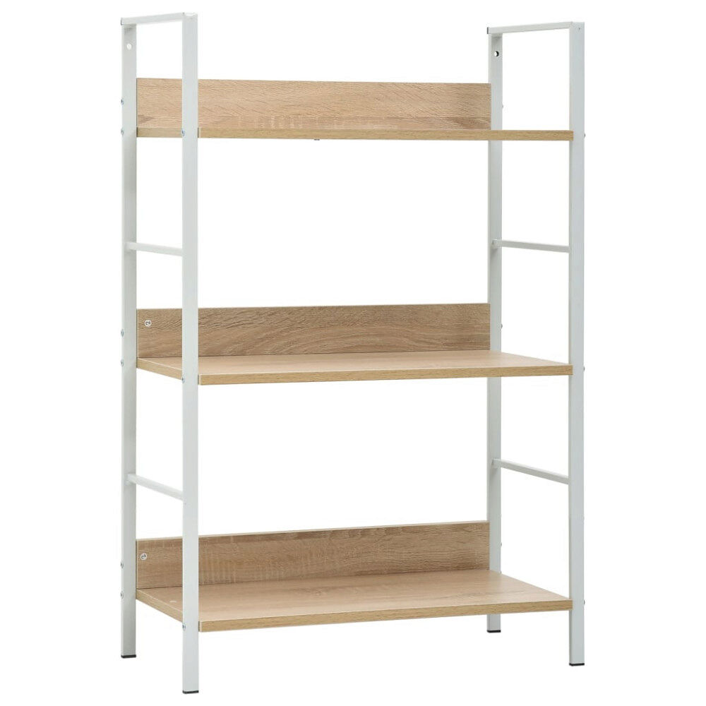 vidaXL Bokhylla 3 hyllor ek 60x27,6x90,5 cm konstruerat trä