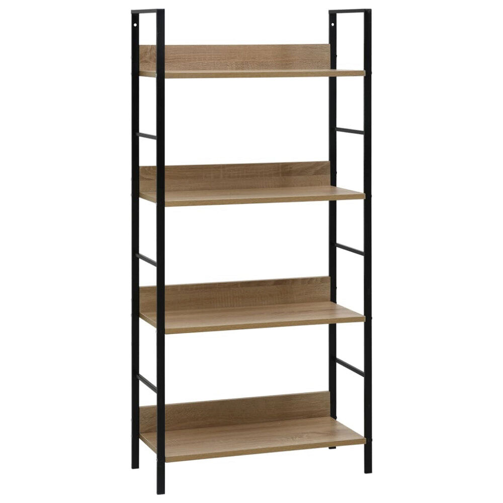vidaXL Bokhylla 4 hyllplan ek 60x27,6x124,5 cm konstruerat trä