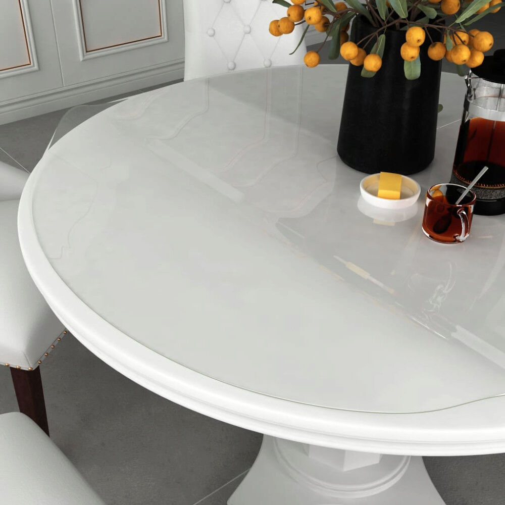 vidaXL Bordsskydd genomskinligt Ø 80 cm 2 mm PVC
