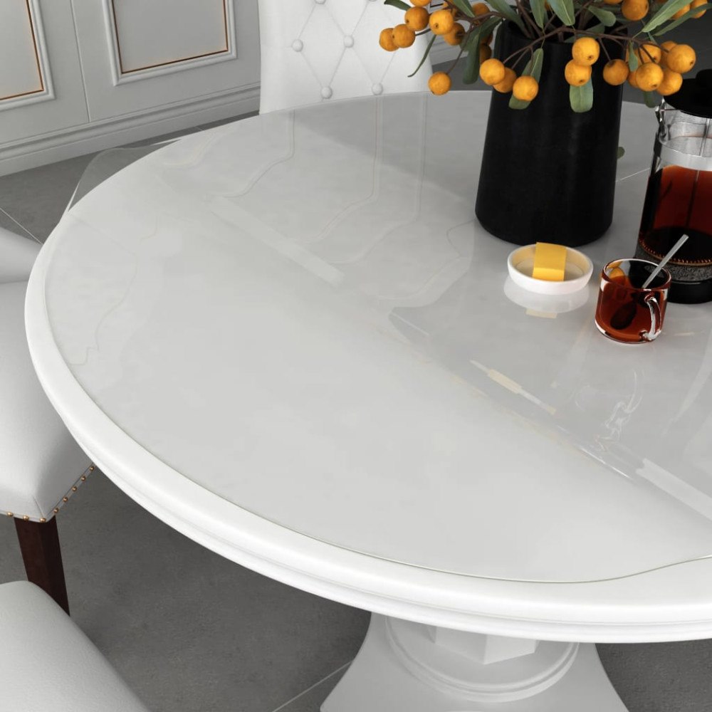 vidaXL Bordsskydd genomskinligt Ø 90 cm 1,6 mm PVC