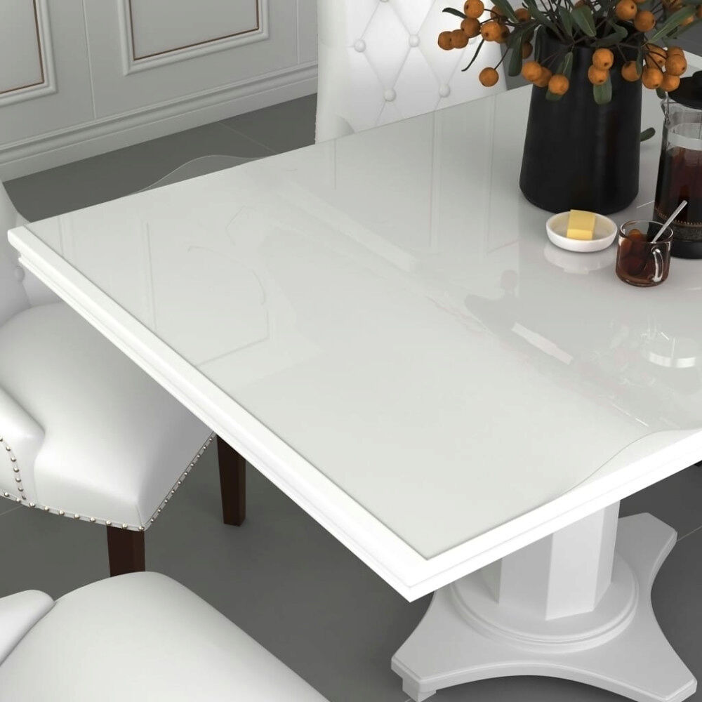 vidaXL Bordsskydd genomskinligt Ø 100x90 cm 2 mm PVC