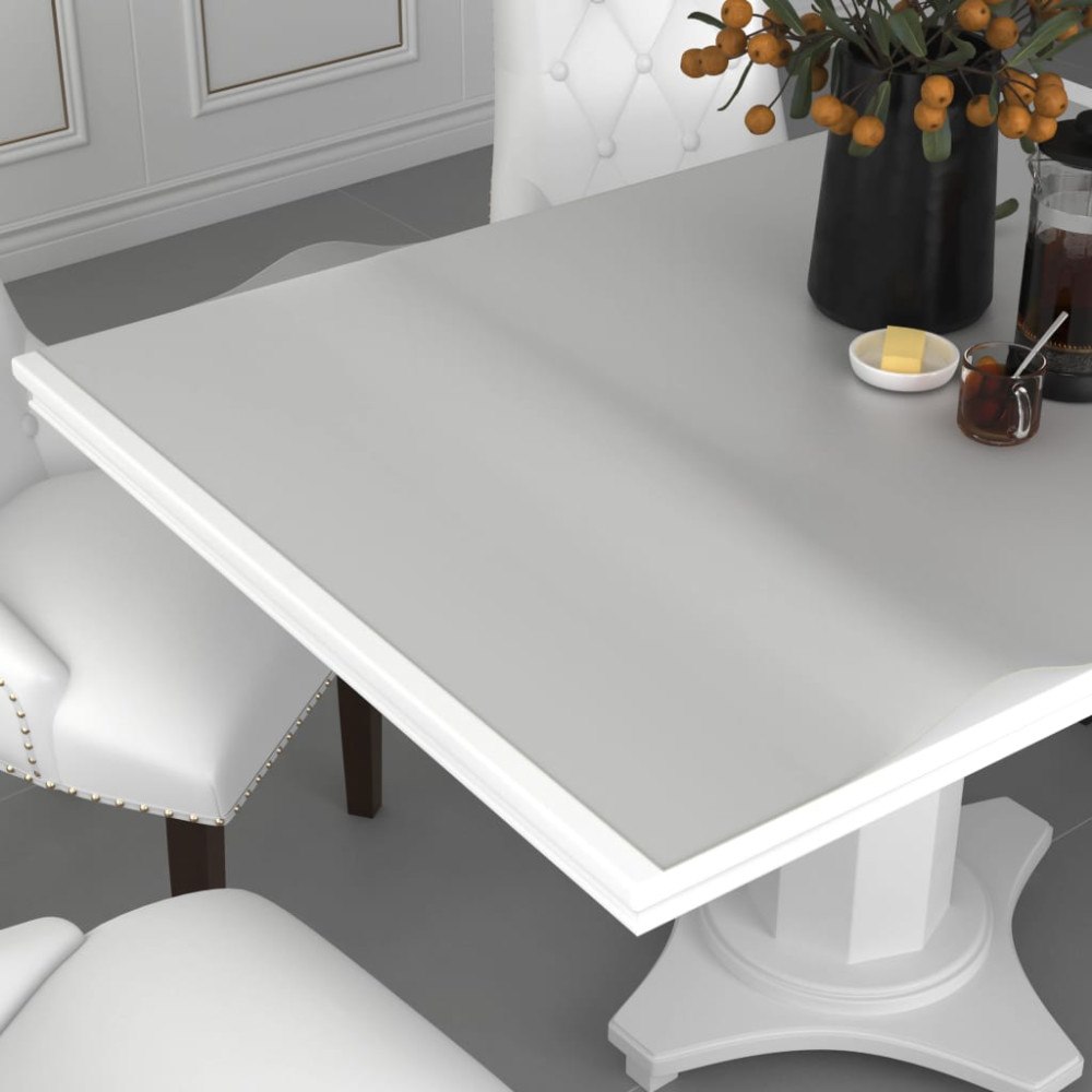 vidaXL Bordsskydd matt Ø 180x90 cm 1,6 mm PVC